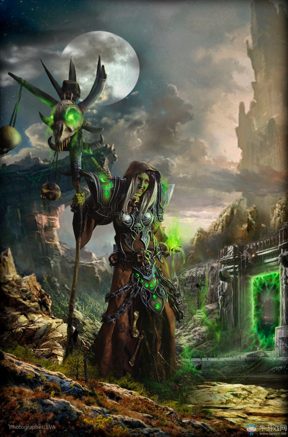 真的嚇哭寶寶了！俄羅斯美女性轉(zhuǎn)COS《魔獸世界》古爾丹