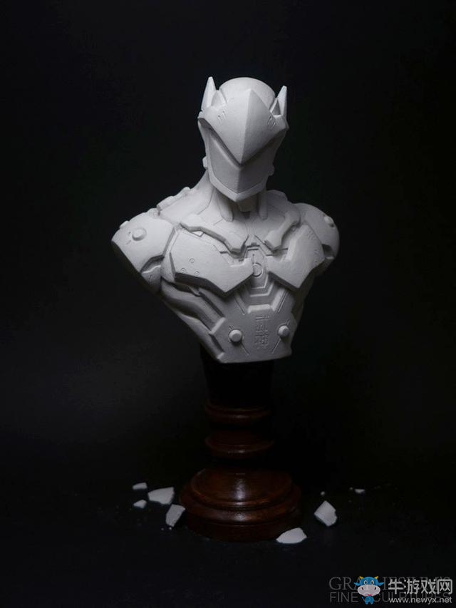 守望先鋒：巧奪天工！達(dá)人打造島田兄弟的半身石雕