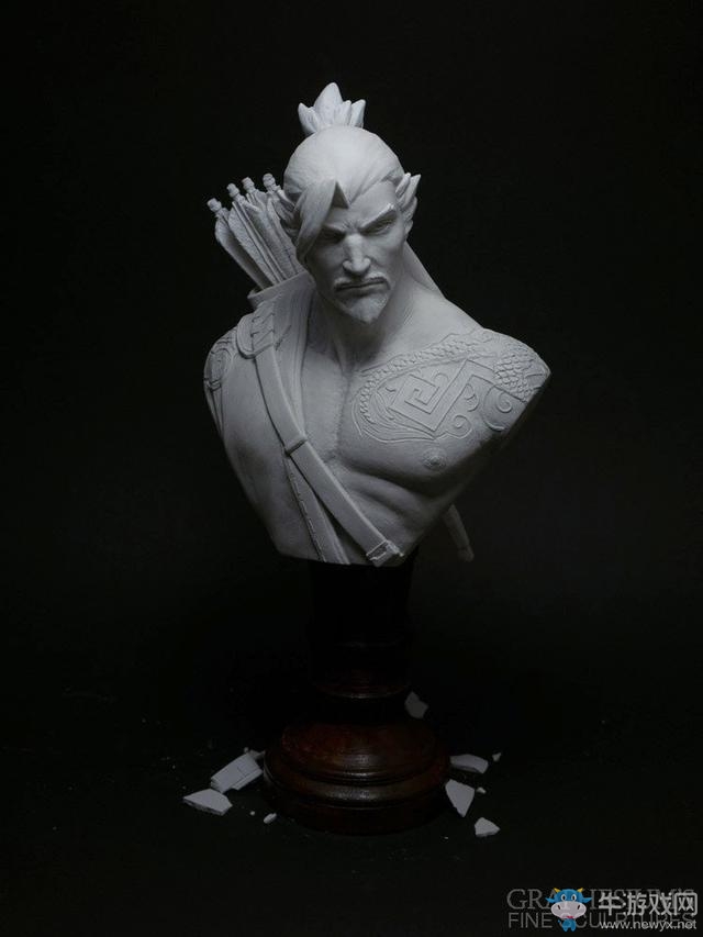 守望先鋒：巧奪天工！達(dá)人打造島田兄弟的半身石雕