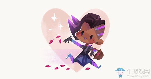 守望先鋒：官方推特分享，守望先鋒英雄情人節卡片