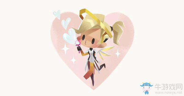 守望先鋒：官方推特分享，守望先鋒英雄情人節卡片