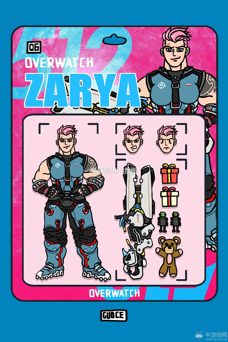 守望先鋒：有愛畫師分享，守望先鋒英雄的盒子玩具