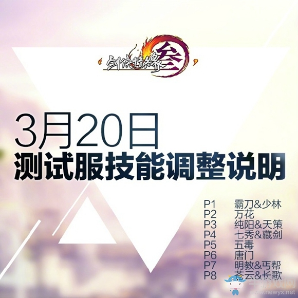《劍網3》全門派技能調整 霸刀終遭削弱