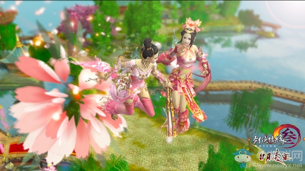 七秀雙飛全程高能 劍網3雙人輕功實操偷跑