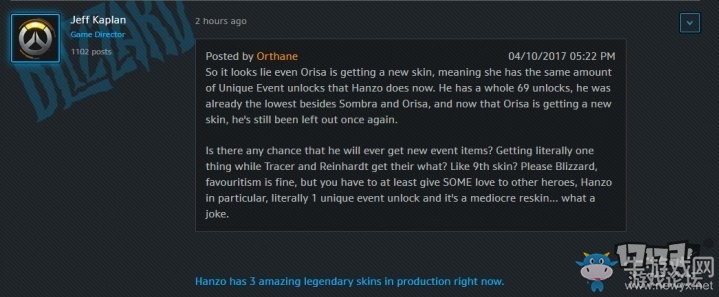 守望先鋒 藍貼：半藏有三個傳說皮膚正在開發中！