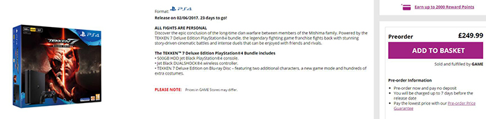 PlayStation法國(guó)推出《鐵拳7》PS4 Pro同捆套裝！