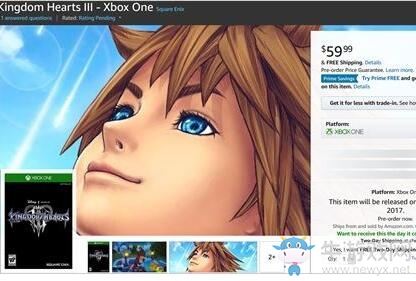 ps4《王國之心3》在美亞開啟預(yù)訂 年內(nèi)發(fā)售有望？