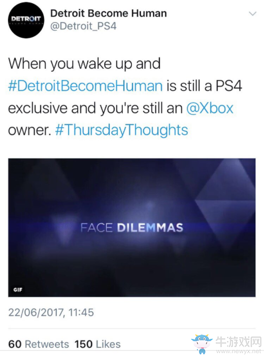 官方作死？PS4獨(dú)占《底特律：變?nèi)恕分S刺Xbox玩家！