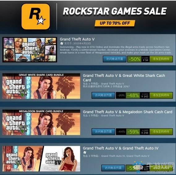 Steam迎R星游戲大優(yōu)惠 《GTA5》《黑色洛城》抄底折扣