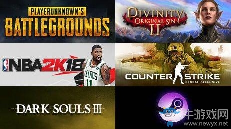steam一周銷量排行榜：《絕地求生》27連冠《NBA2K18》擠進前三