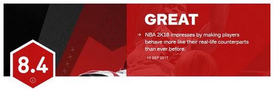 《NBA 2K18》IGN評分8.4 值得再玩一年的游戲