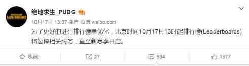 《絕地求生：大逃殺》拿下六項吉尼斯世界記錄，官方已暫停“吃雞”排行榜功能