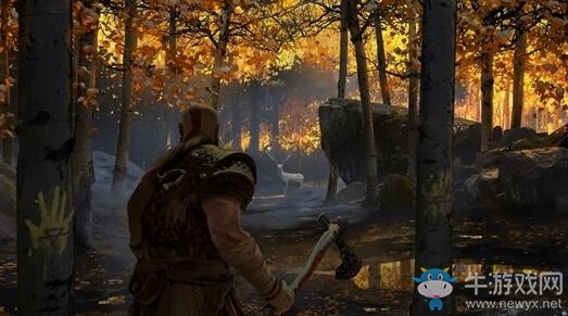 《戰神4》官推分享新概念原畫 奎爺林中狩獵