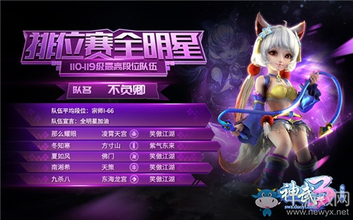 《神武3》排位賽全明星戰(zhàn)隊(duì)介紹 群星匯聚一線