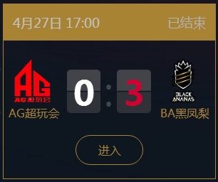 《王者榮耀》2018KPL春季賽4月27日AG超玩會 vs BA黑鳳梨比賽視頻