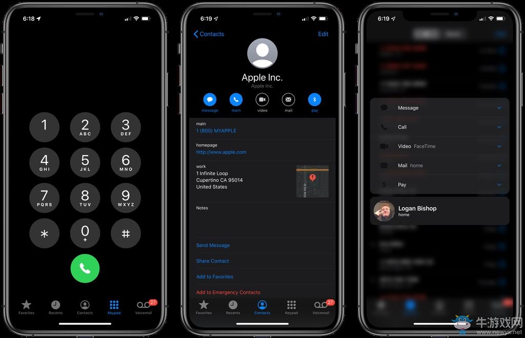 蘋果iOS 13“黑暗模式”圖賞：保護眼睛 省電神器