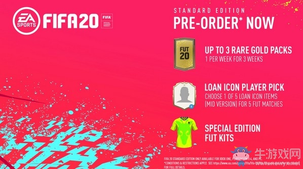 《FIFA 20》標準版預購內容一覽