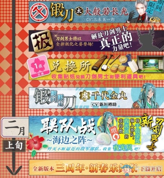 三周年新春樂舞祭啟動《刀劍亂舞ONLINE》中文版1月活動公開