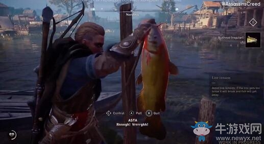 《刺客信條：英靈殿》甚至可以釣魚 然后吃魚回血