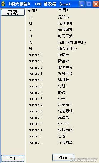 《洞穴探險》二十項修改器